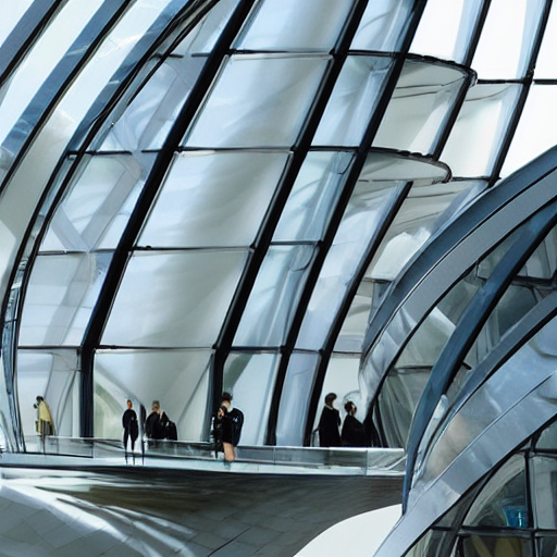 Stable Diffusion prompt: ((Bundestag)) zaha Hadid, innova...