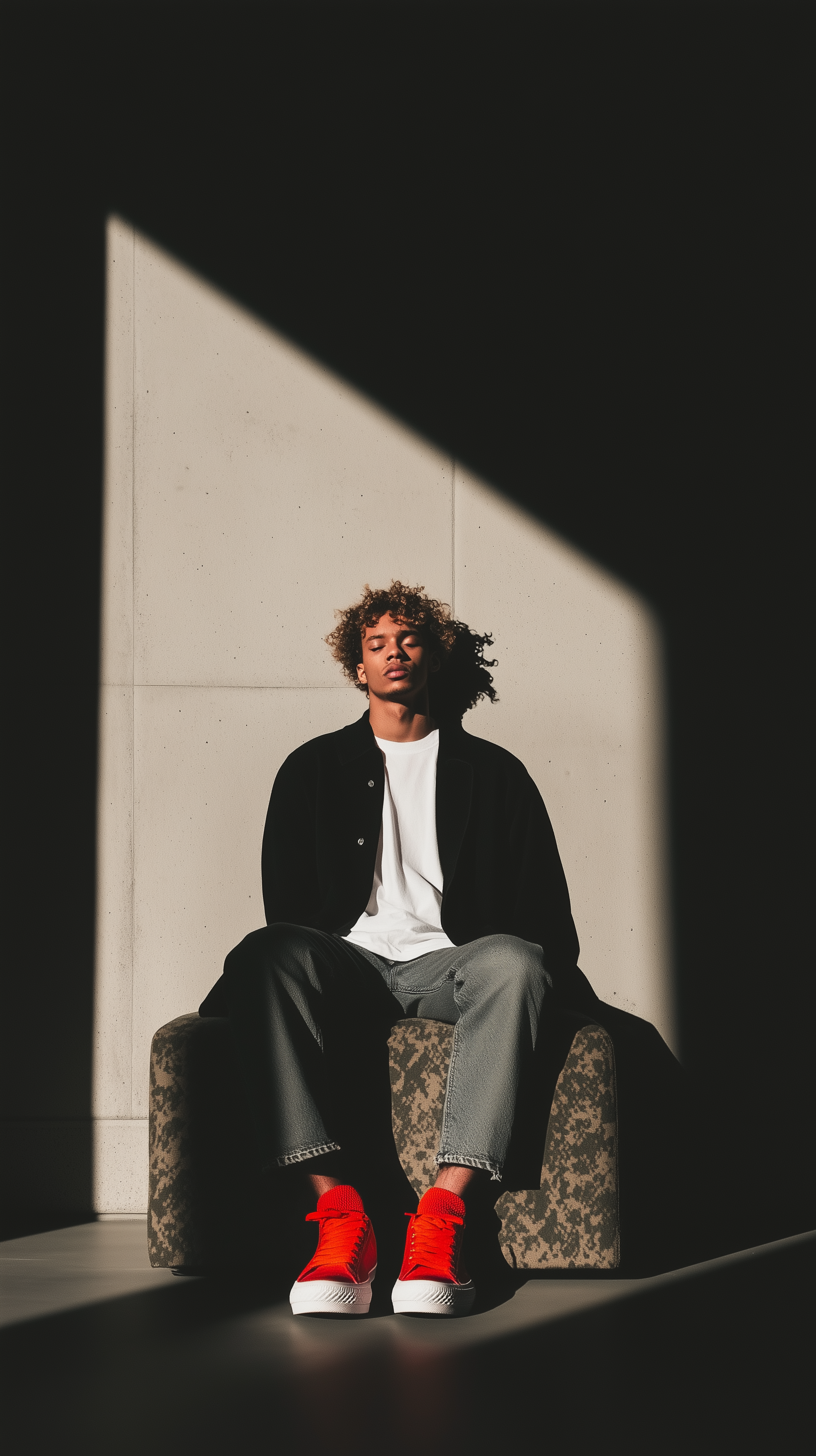 Midjourney prompt: photography, magazine cover, tilt shot, male model... - Midjourney