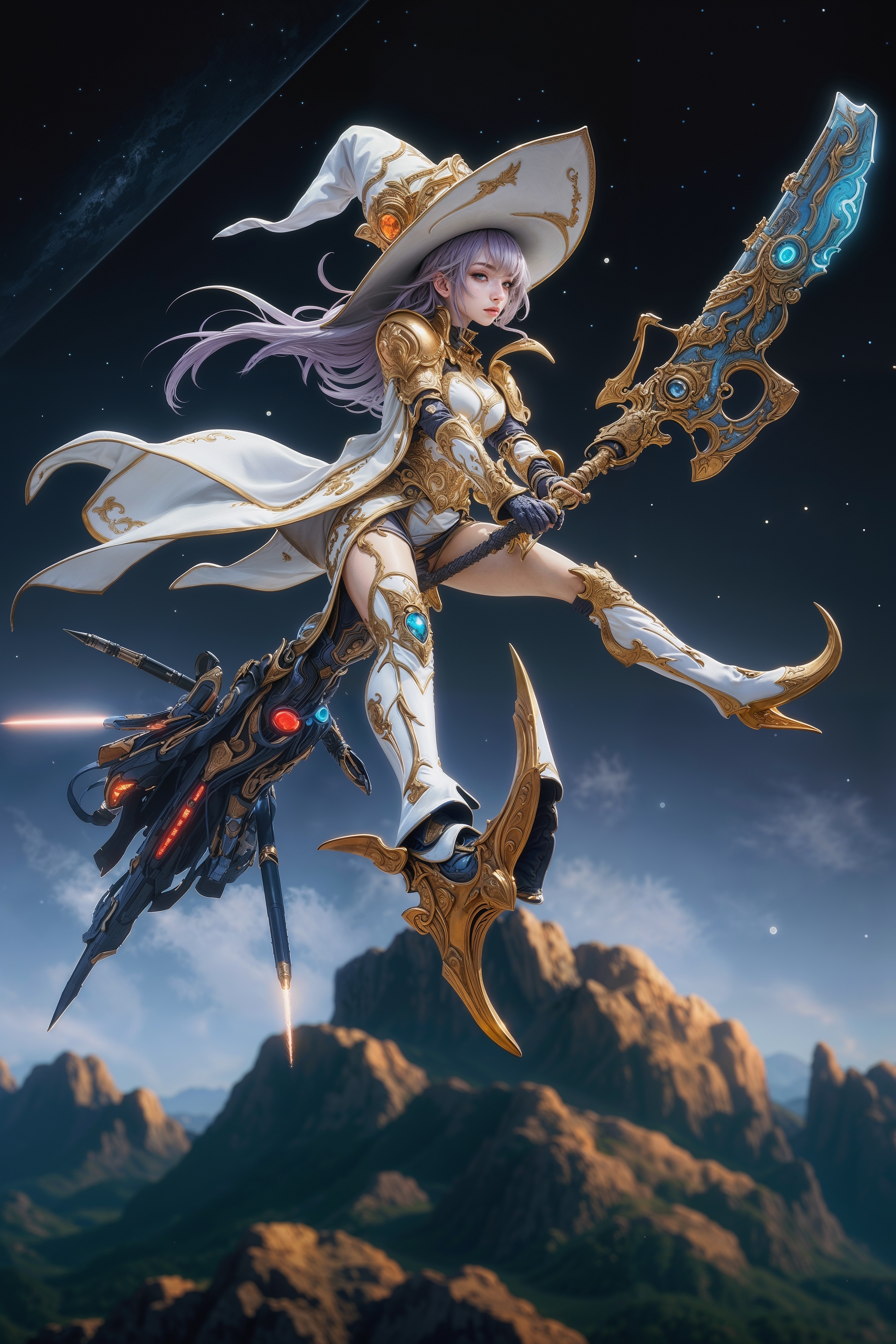 AI generated: Scifi-Witch (Stable Diffusion - Anime)