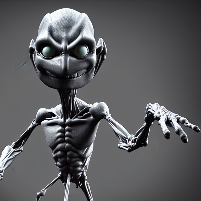Stable Diffusion prompt: wide angle classic grey alien,sp...