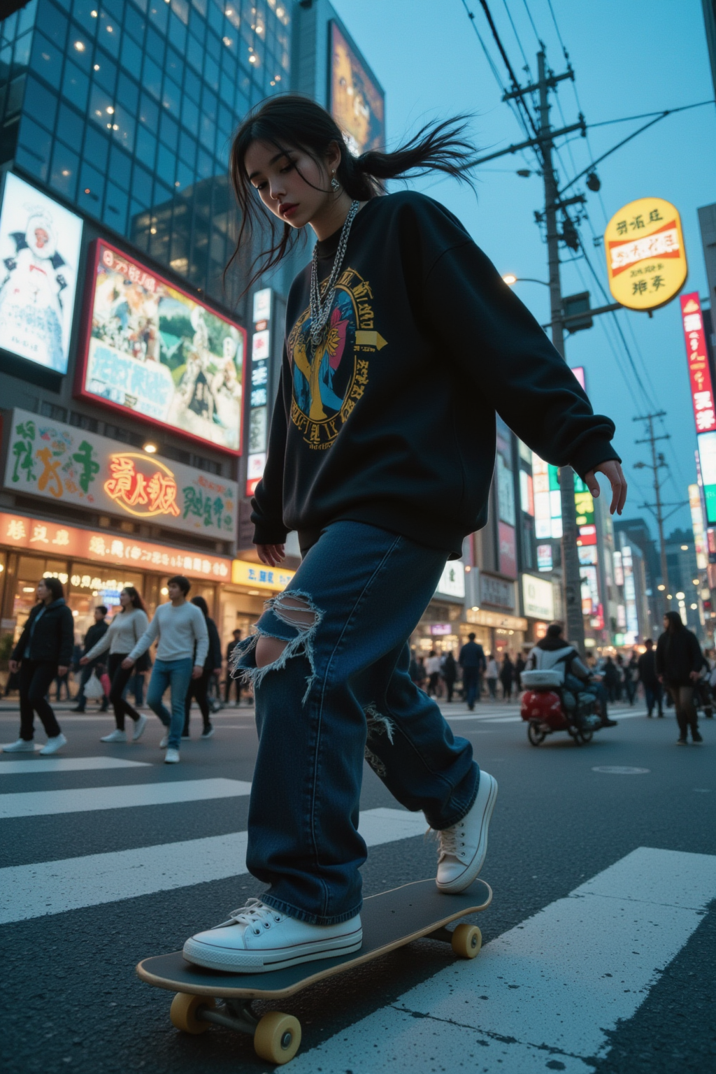 AI generated: FLUX prompt: A dynamic, wide-angle, low-angle action photograph... (FLUX - Portraits)