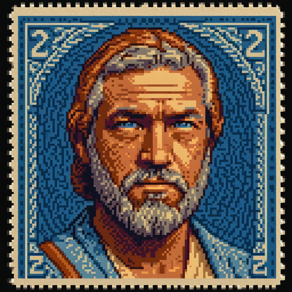 AI generated: Stable Diffusion prompt: 16 bit pixel art, vintage United States Postage St... (Stable Diffusion - Concept Art)