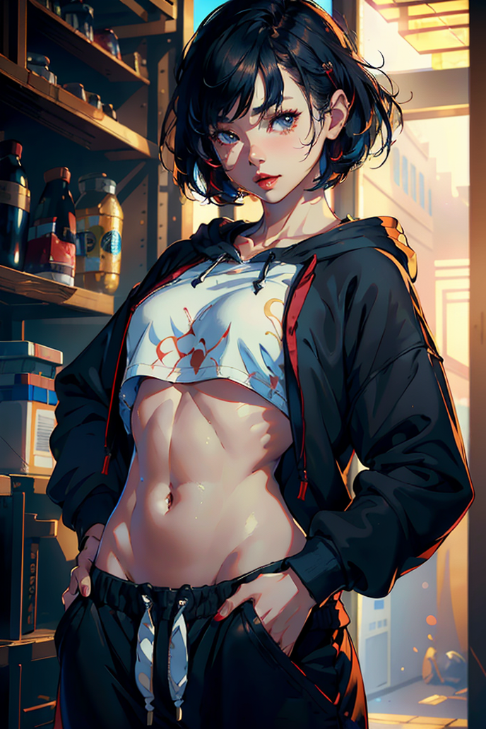 AI generated: Stable Diffusion prompt: 1 girl, beautiful Korean girl, (Cute Loose Bob hai... (Stable Diffusion - Anime)