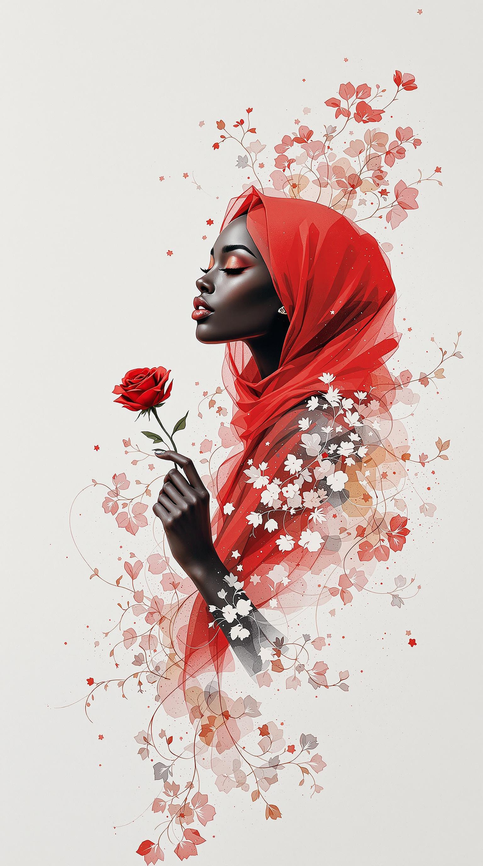 AI generated: FLUX prompt: surreal portrait of a very dark skinned ethiopian ... (FLUX - Portraits)