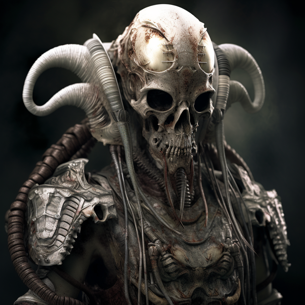 AI generated: Midjourney prompt: hyper realistic of a zombie xenomorph warrior, cha... (Midjourney - Character Design)