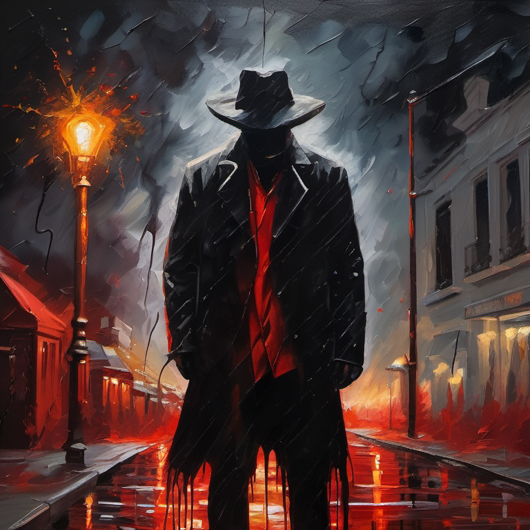Stable Diffusion prompt: oil painting of a male murderer ...