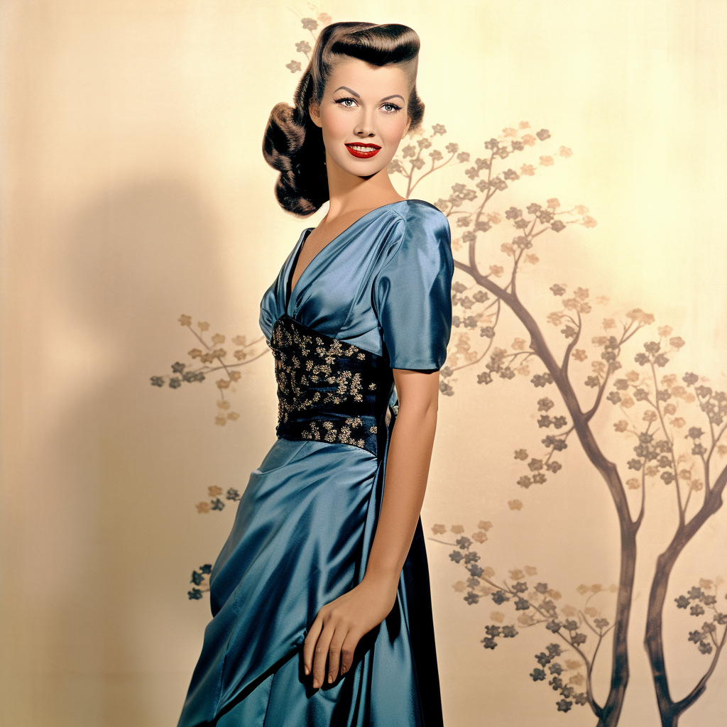 AI generated: Midjourney prompt: High fashion, vogue, flower pattern, 1948 --no ugl... (Midjourney - Fashion)