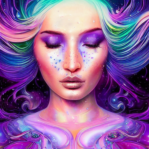 Stable Diffusion prompt: a galaxy pink purple and blue co...