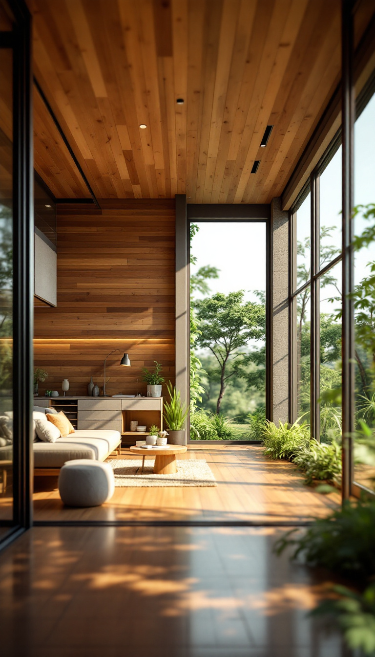FLUX prompt: Eco-friendly building, reclaimed wood accent...