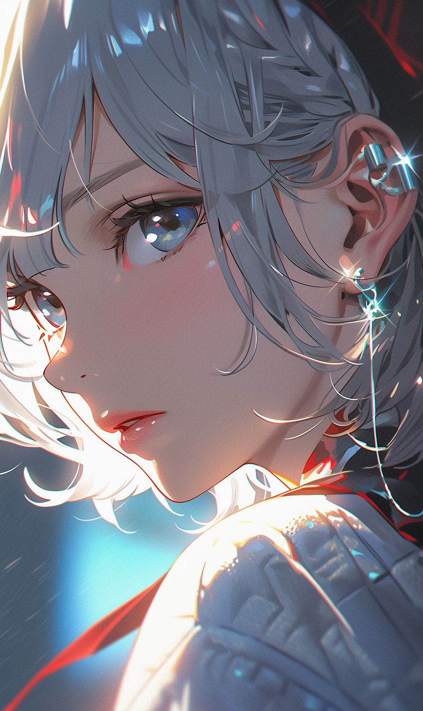 AI generated: Midjourney prompt: a red, white and green portrait of someone, in the... (Midjourney - Anime)