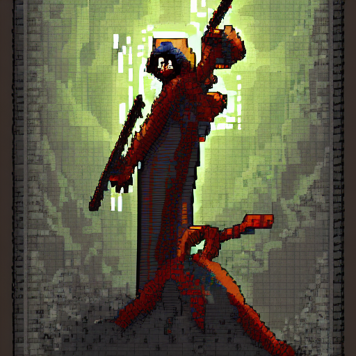 Stable Diffusion prompt: Blasphemous Game pixel art p...