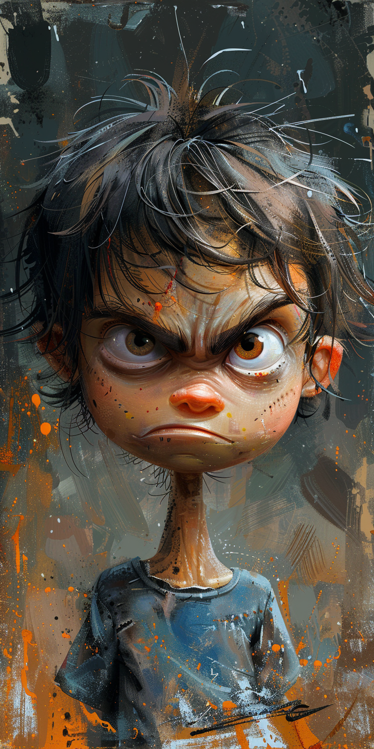 AI generated: Midjourney prompt: caricature illustration, children's comic book cha... (Midjourney - Portraits)