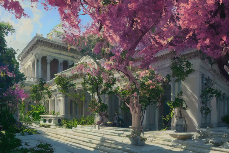 Stable Diffusion prompt: green weed grow house, rococo st...