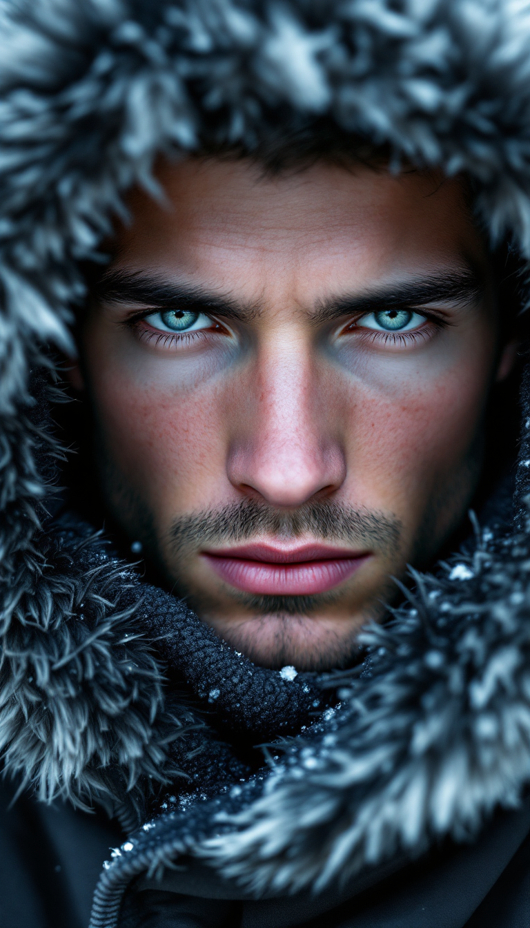 AI generated: FLUX prompt: A hyper-realistic close-up portrait of a young man... (FLUX - Portraits)