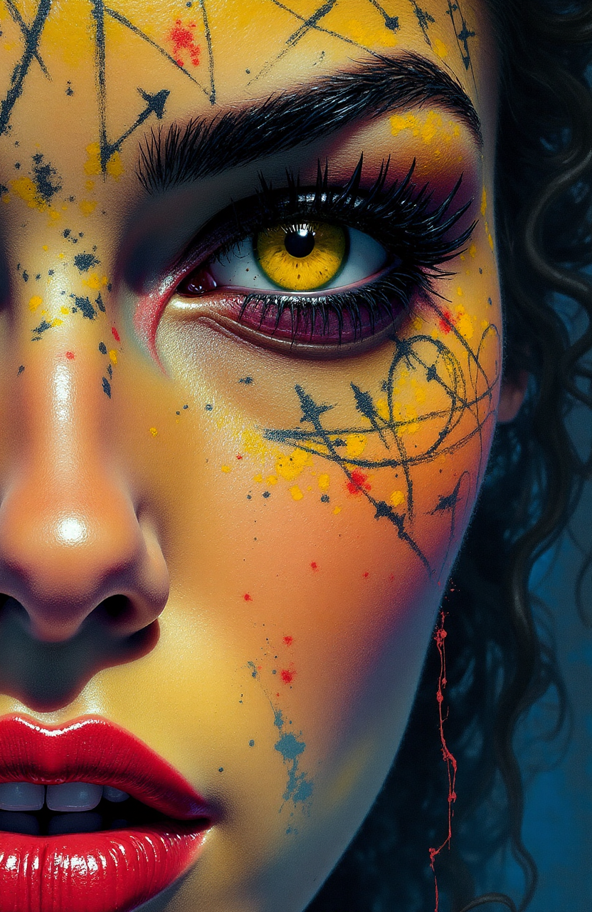 FLUX prompt: Impressionist crayon painting by Russ Mills, a clo... - FLUX