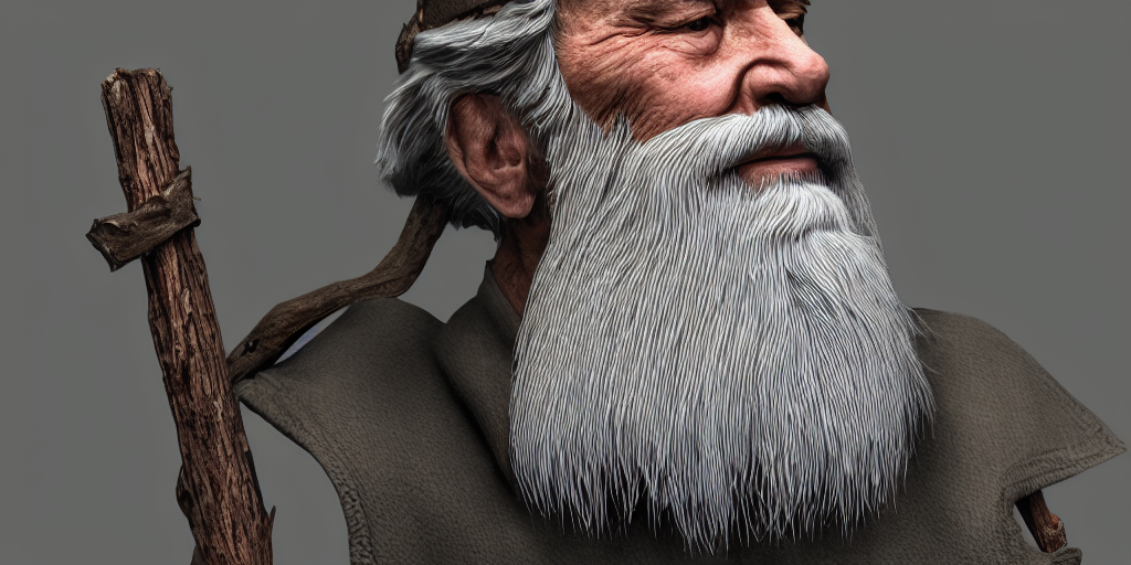 Stable Diffusion prompt: an old man with long white beard...