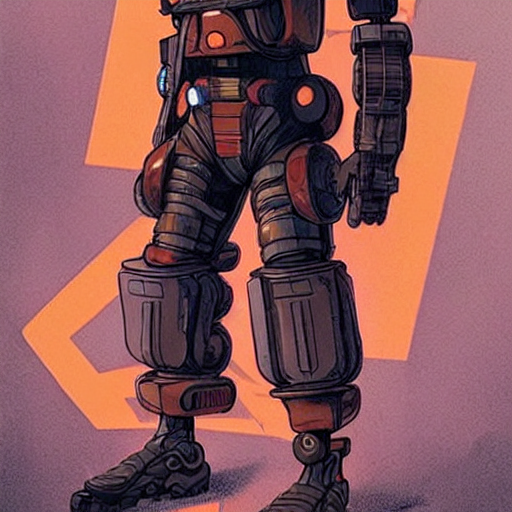 Stable Diffusion prompt: cyberpunk mechanic dude with rob...