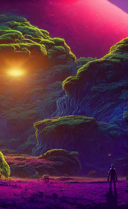 Stable Diffusion prompt: An amazing alien landscape with ...