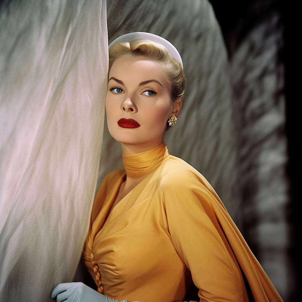 صورة مولدة بالذكاء الاصطناعي: Midjourney prompt: vogue, high fashion, 1952 (نموذج Midjourney - تصوير فوتوغرافي)
