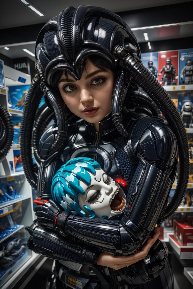 Realistic Vision V2.0 prompt: HR giger's Xenomorph from t...