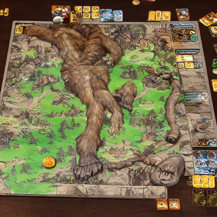 Stable Diffusion prompt: Robin hood vs bigfoot, concept a...