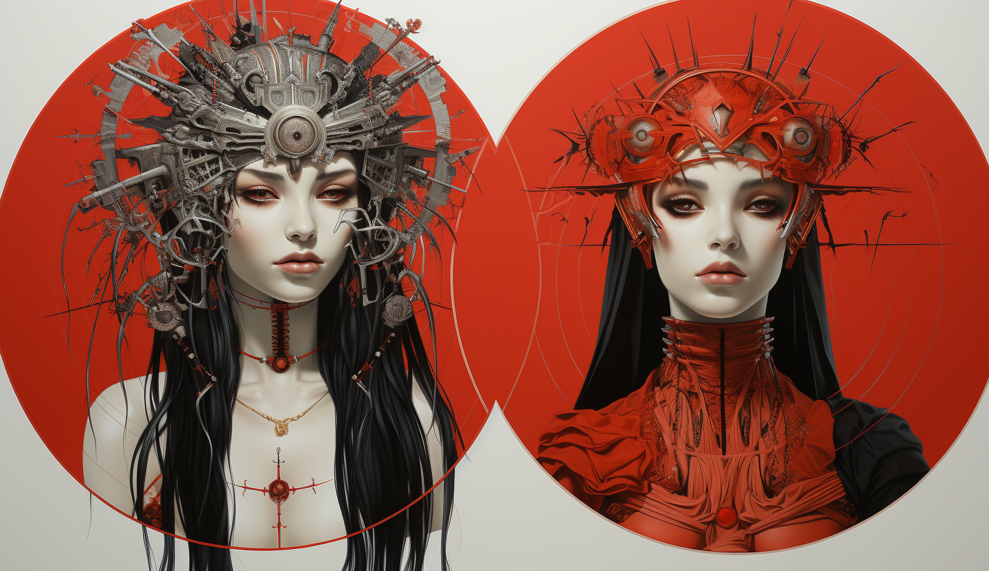صورة مولدة بالذكاء الاصطناعي: Midjourney prompt: Japanese art prints on heavy cardstock, in the sty... (نموذج Midjourney - فن مفاهيمي)