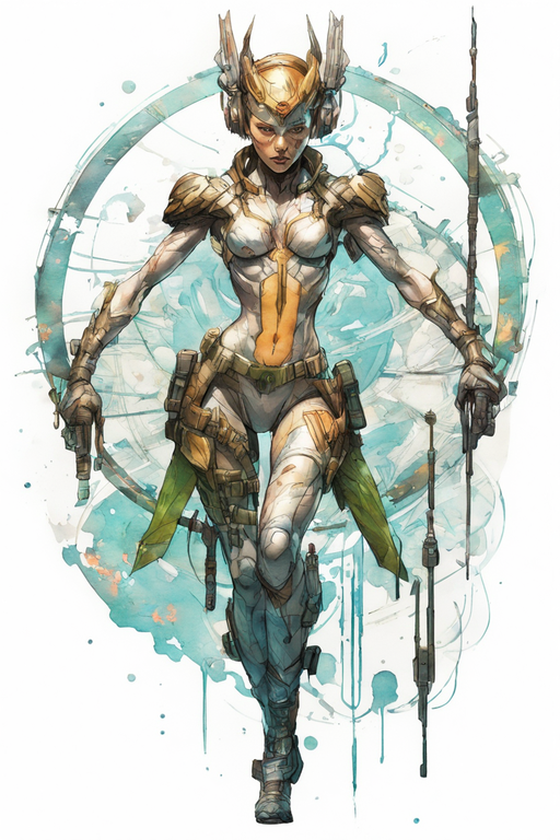 AI generated: Stable Diffusion prompt: sticker of a artemis from dc comic, full body, Kim... (Stable Diffusion - Character Design)