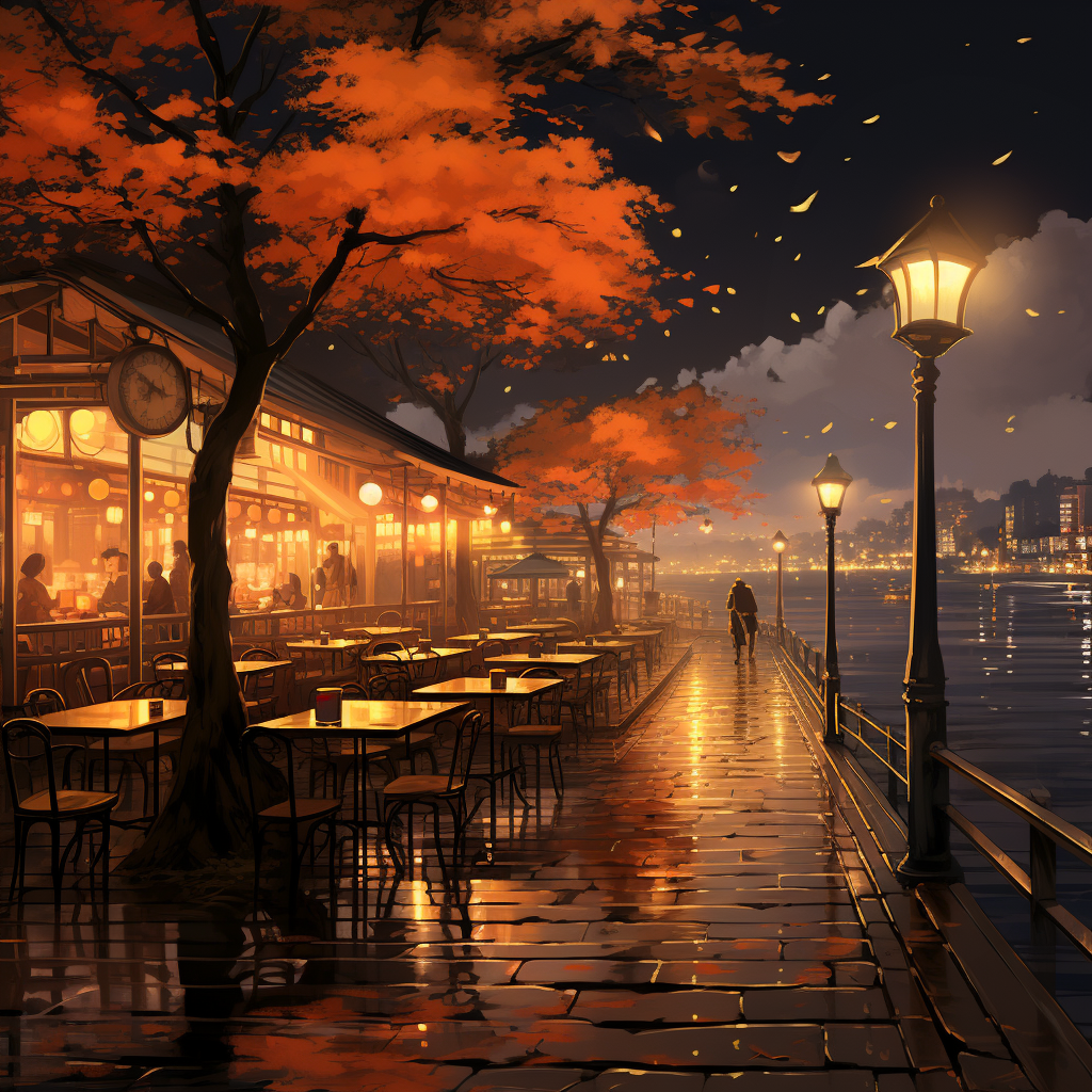 AI generated: Midjourney prompt: Digital painting, anime style of Makoto Shinkai st... (Midjourney - Landscapes)