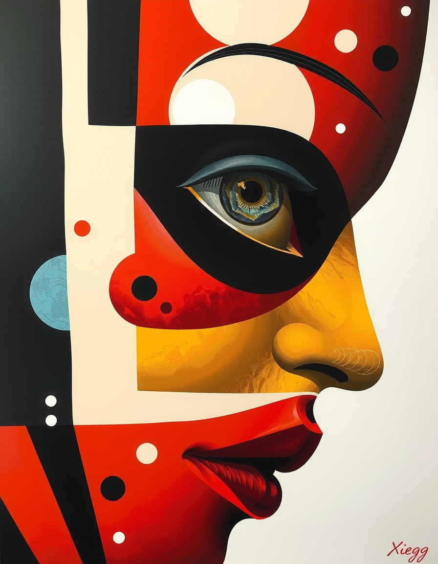 صورة مولدة بالذكاء الاصطناعي: Neocubism revisited (نموذج FLUX - صور شخصية)