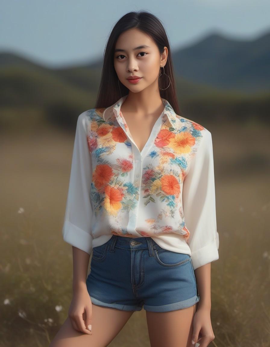 Stable Diffusion prompt: black hair, a portrait of a young southeast asian ... - Stable Diffusion
