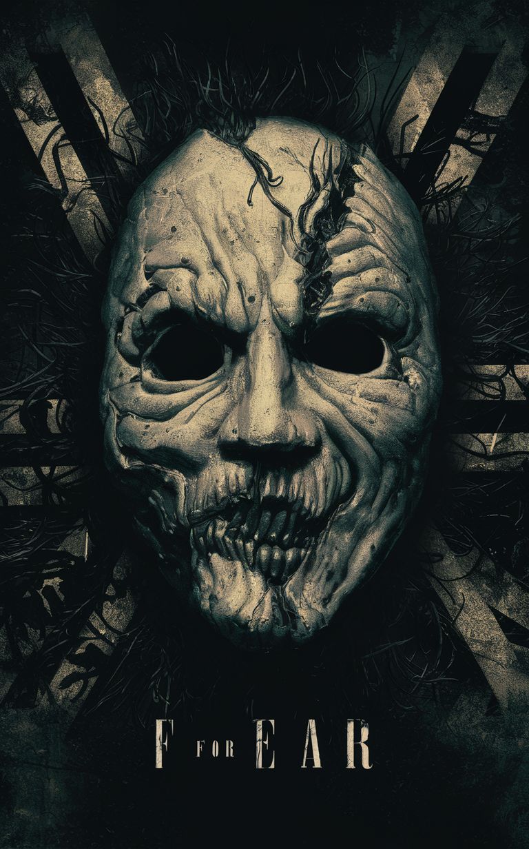 AI generated: DALL·E prompt: A striking and eerie poster for the film "F for Fe... (DALL·E - Logo Icon Design)