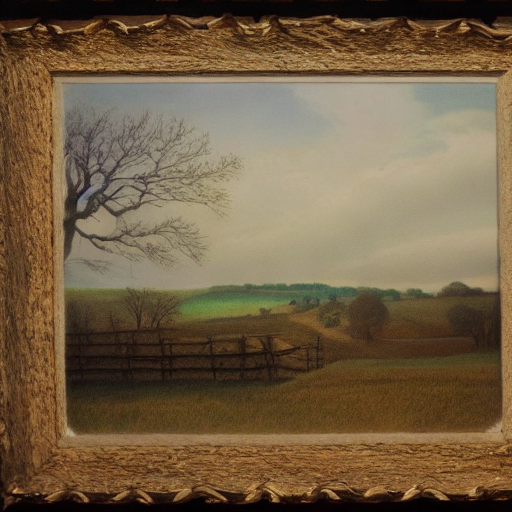 Stable Diffusion prompt: draw me an old country landscape