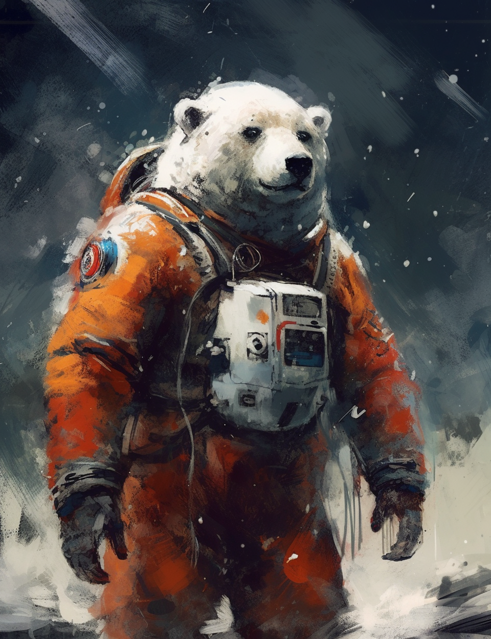 AI generated: Polar Bear Astronaut (Midjourney - Concept Art)