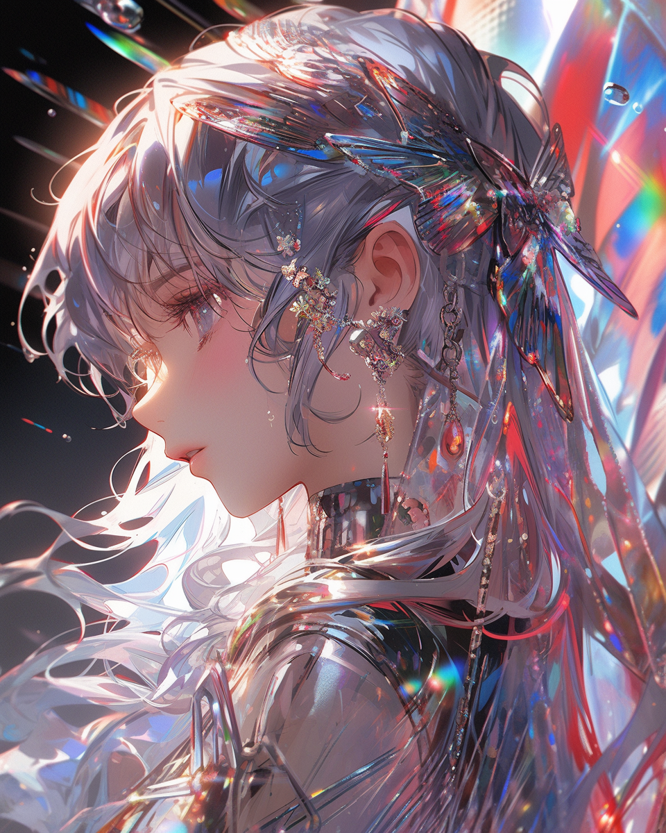 AI generated: Midjourney prompt: an animated film about an angel and a woman in a s... (Midjourney - Anime)