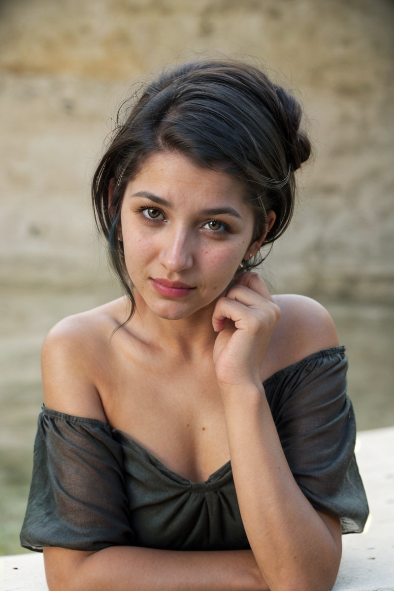 AI generated: Stable Diffusion prompt: An image of a woman offering a sophisticated over-... (Stable Diffusion - Portraits)