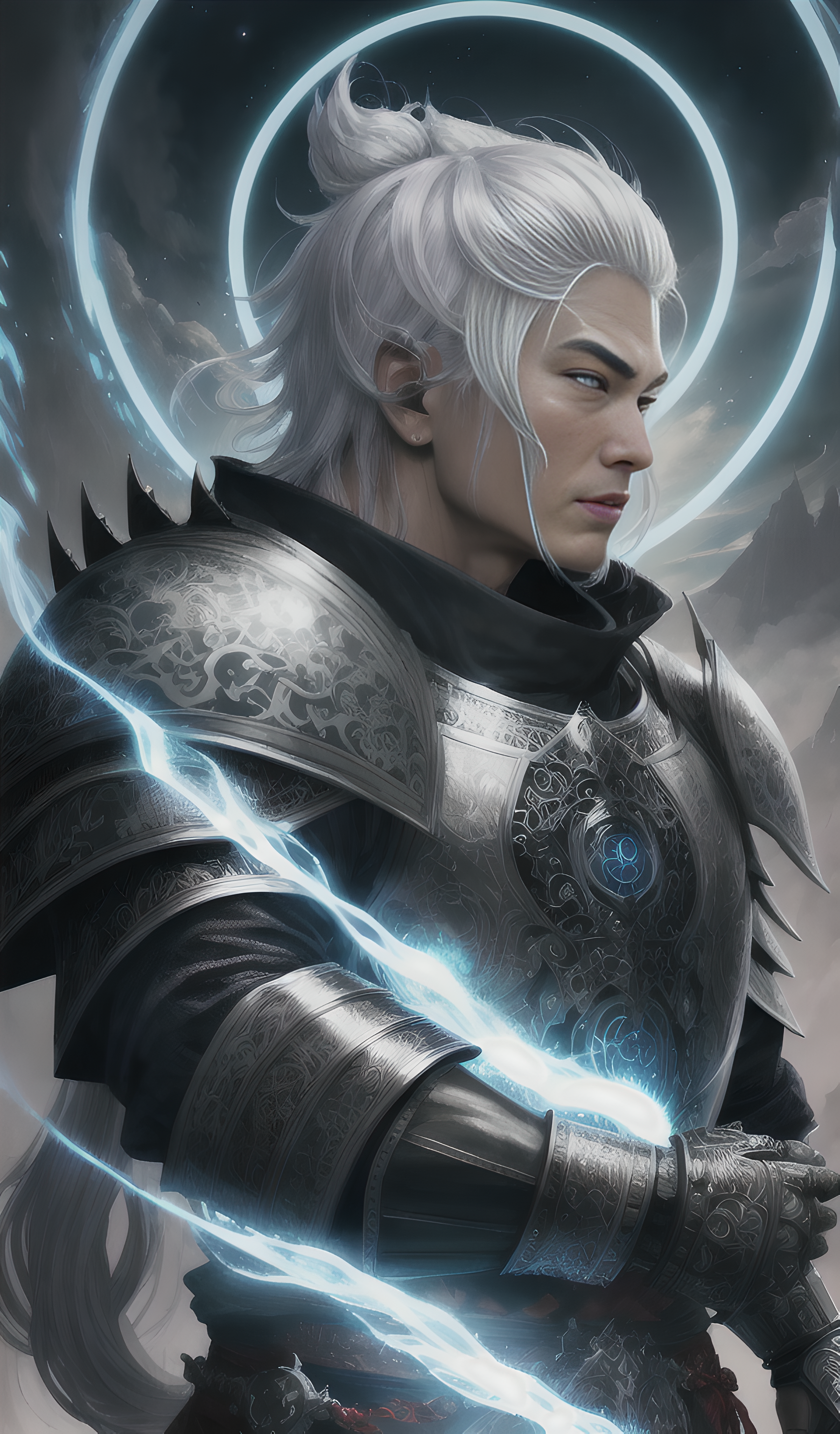 Stable Diffusion prompt: medieval fantasy portrait armore...