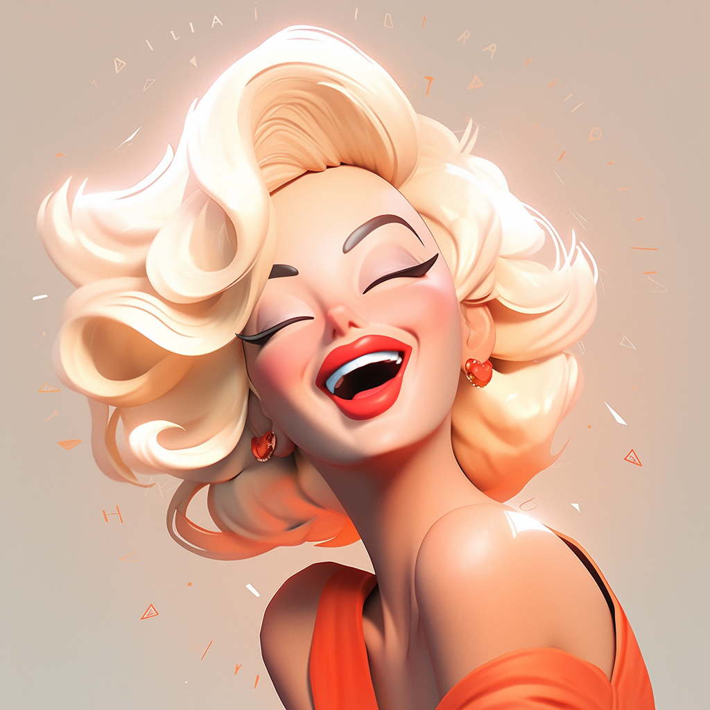 AI generated: Midjourney prompt: Marilyn Monroe caricature --niji 5 (Midjourney - 3d Renders)