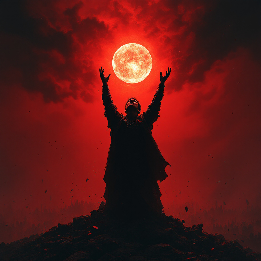 FLUX prompt: a dramatic, emotional album cover showing a ...