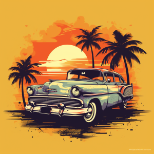 AI generated: Midjourney prompt: A vintage tshirt design, retro aesthetic, a retro ... (Midjourney - Portraits)