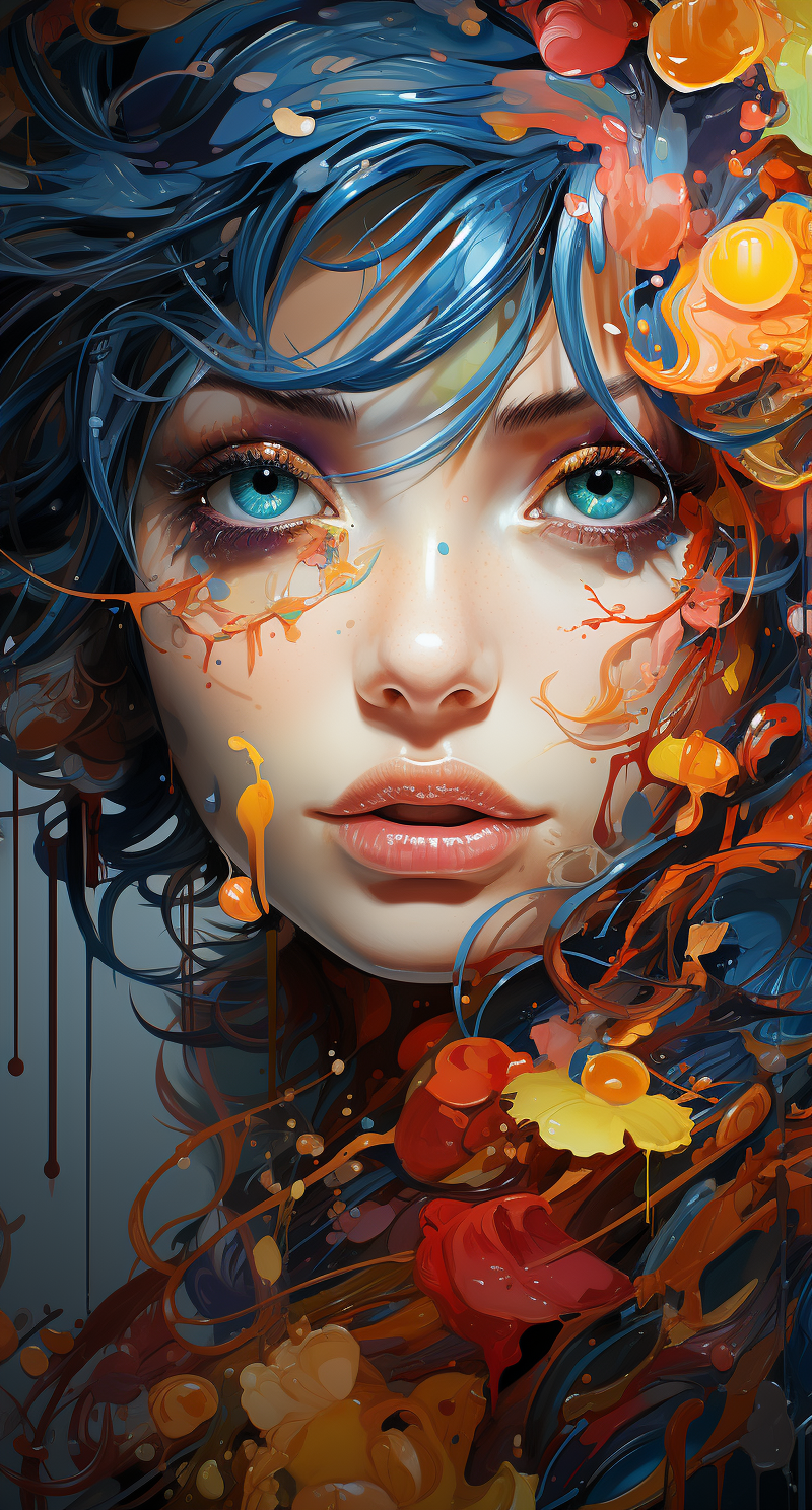 AI generated: Midjourney prompt: anime drawing art, in the style of crisp neo-pop i... (Midjourney - Portraits)