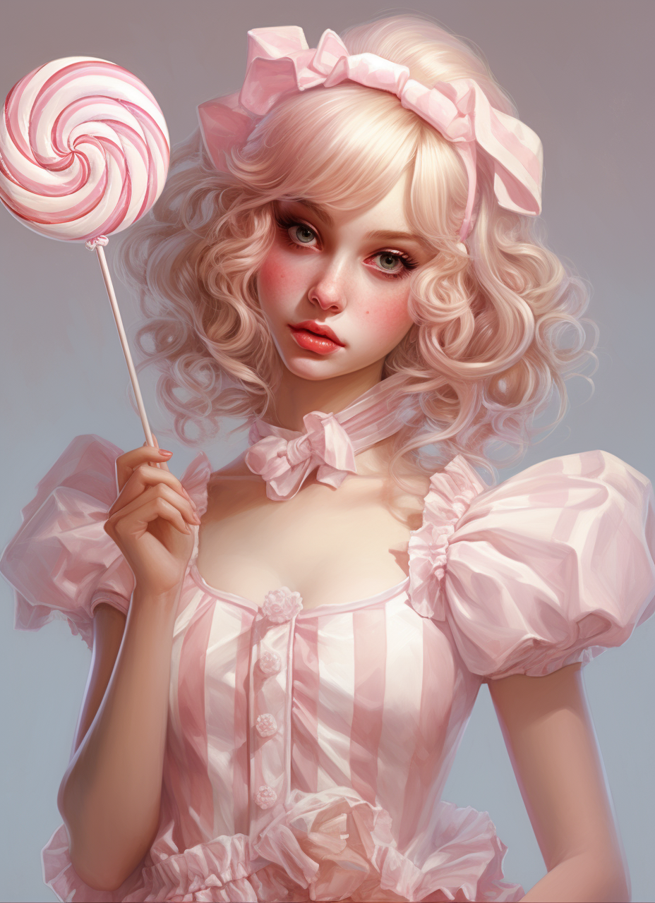 صورة مولدة بالذكاء الاصطناعي: Pink Lollypop (نموذج Midjourney - أنمي)