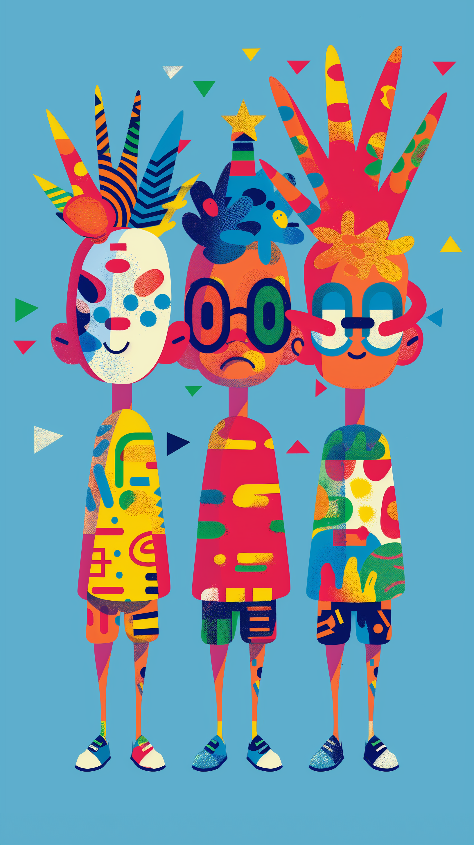 AI generated: Boys illustration (Midjourney - Character Design)