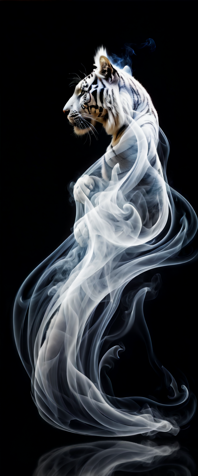 AI generated: Stable Diffusion prompt: The image features a smoke-like representation of ... (Stable Diffusion - Photography)