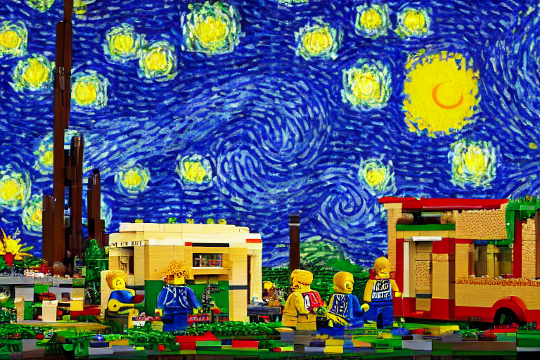 Stable Diffusion prompt: a wholesome Lego product photo,