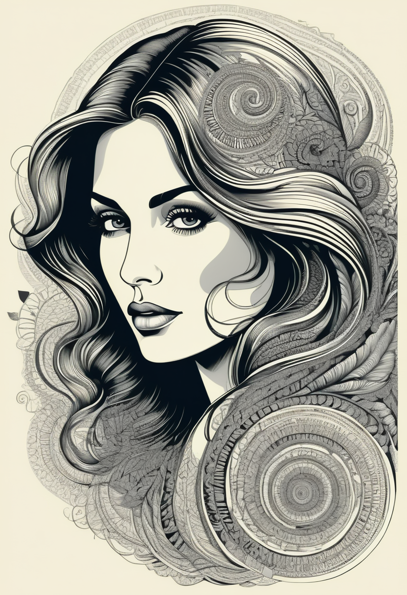 AI generated: Stable Diffusion prompt: An image of a woman in a modern illustrative style... (Stable Diffusion - Photography)