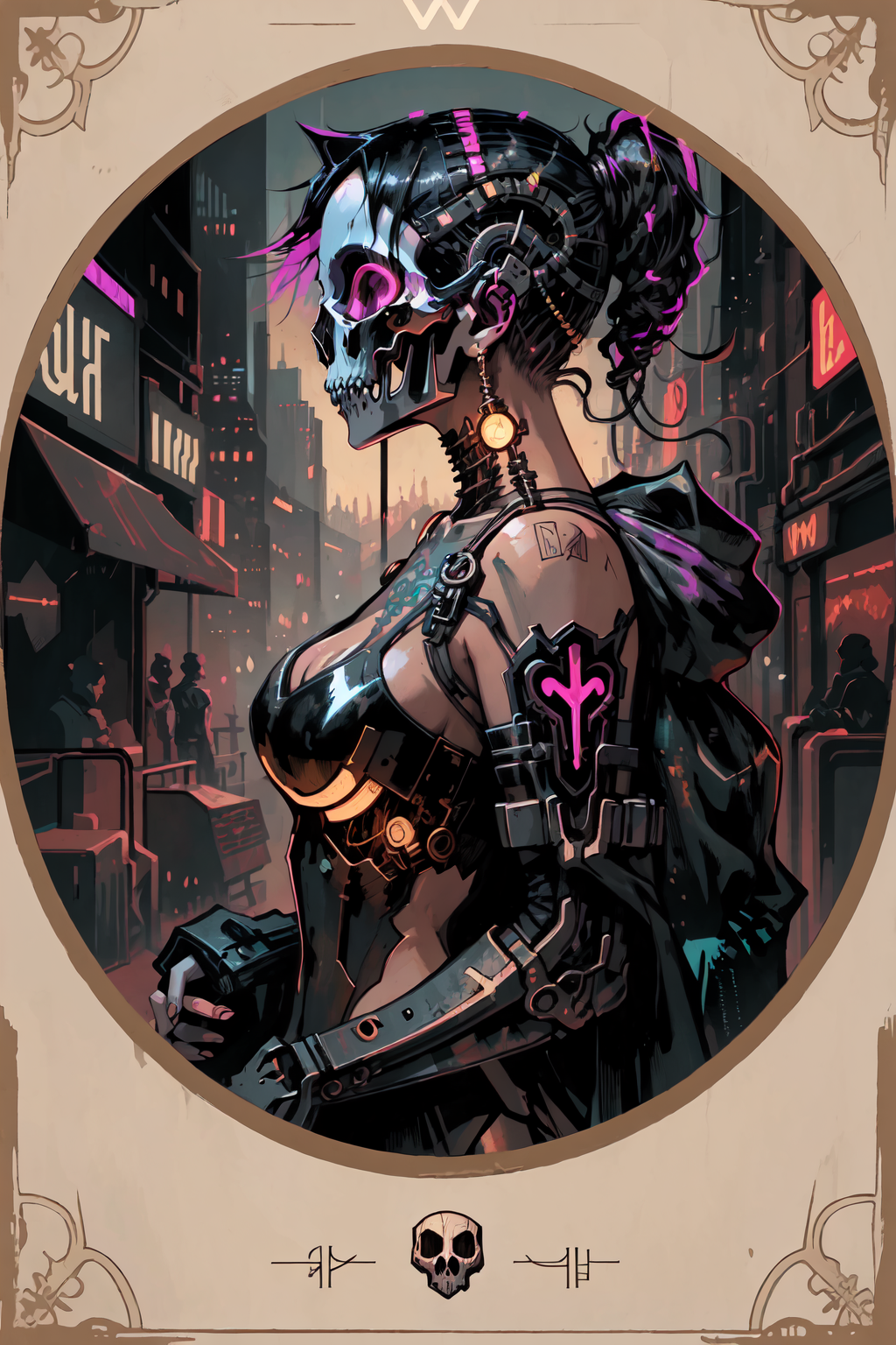 AI generated: ReV Animated prompt: tarot card with intricate detailed frame around th... (ReV Animated - Concept Art)