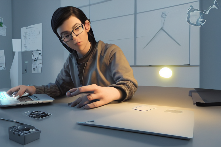 Stable Diffusion prompt: character design, student, study...