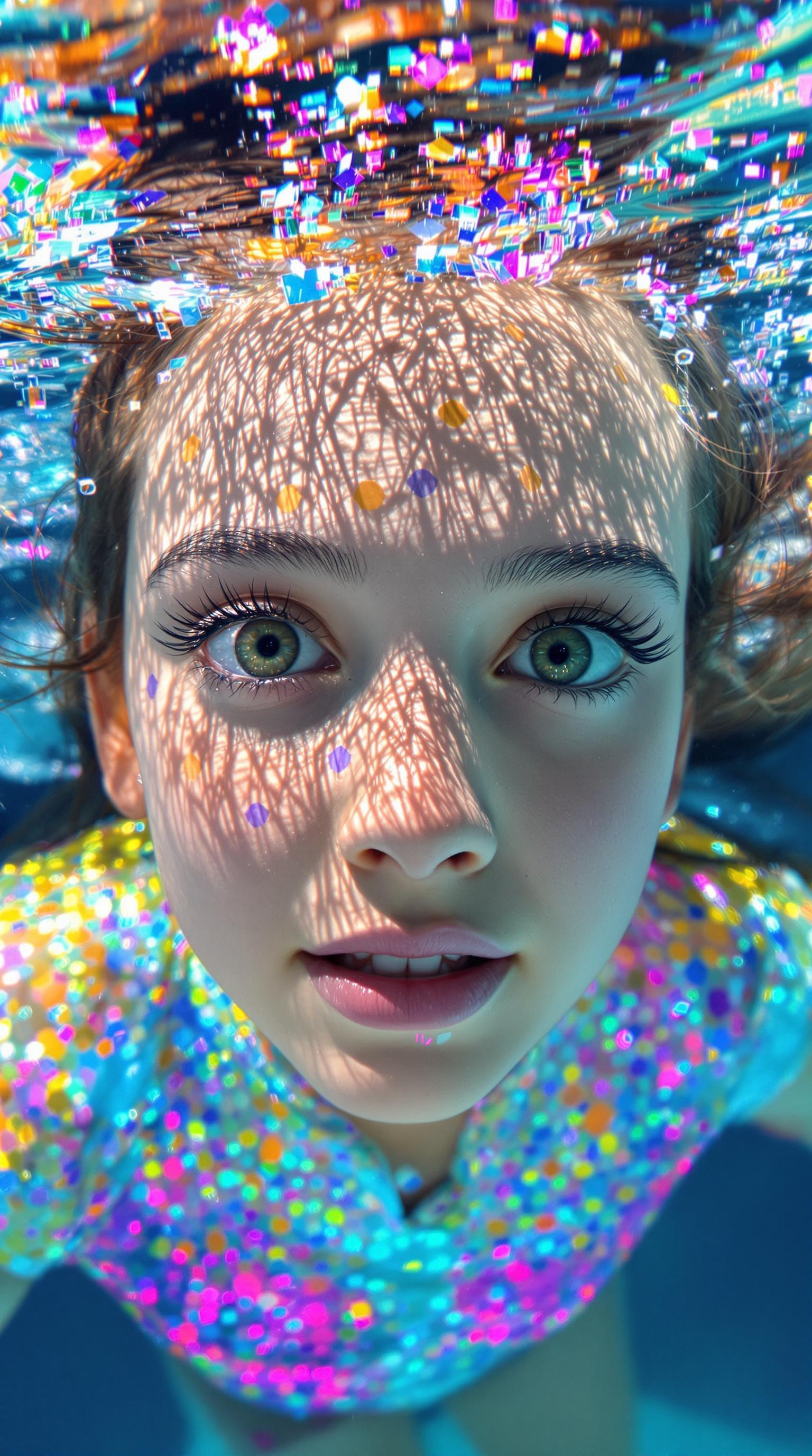 FLUX prompt: A beautiful girl with big green eyes and long eyel... - FLUX