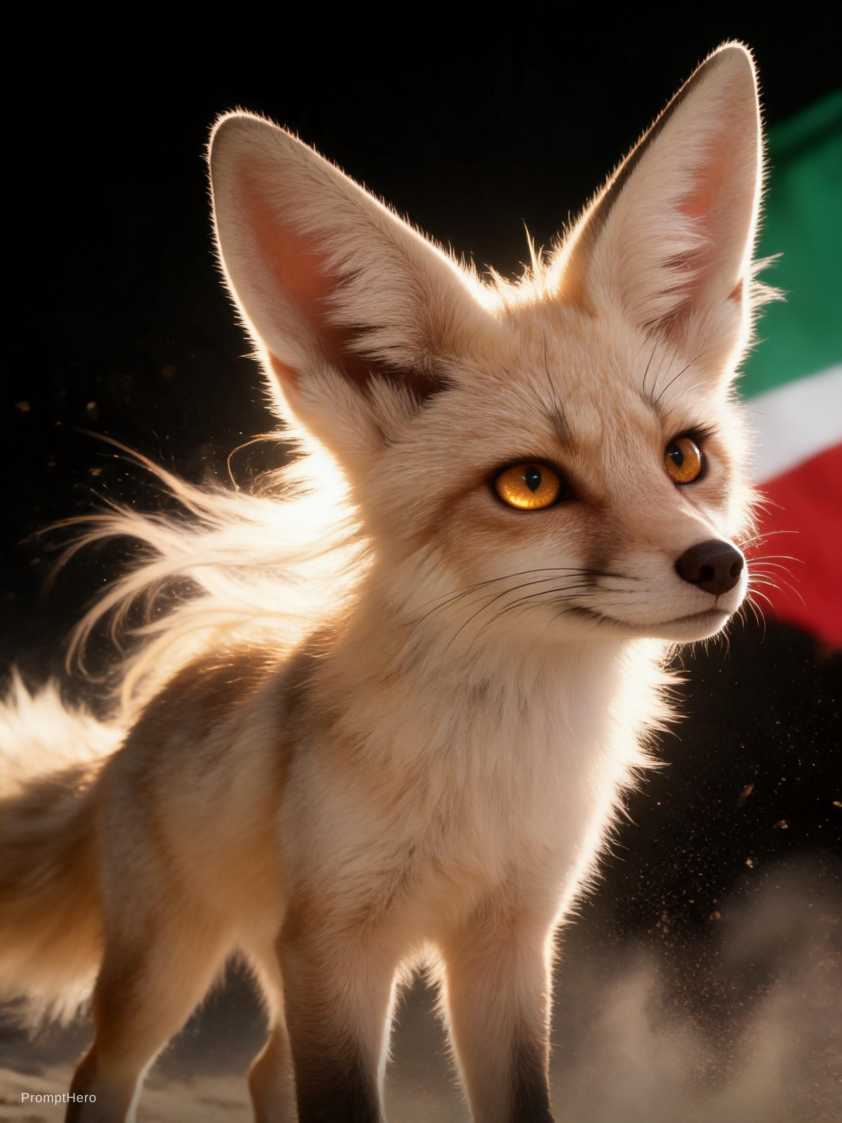 صورة مولدة بالذكاء الاصطناعي: Seedream 5 prompt: An original cinematic mascot inspired by Algeria, ... (نموذج Seedream 5 - صور شخصية)