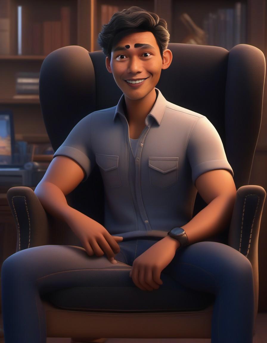 صورة مولدة بالذكاء الاصطناعي: DreamShaper prompt: A young man with light brown wavy hair and light b... (نموذج DreamShaper - 3d Renders)